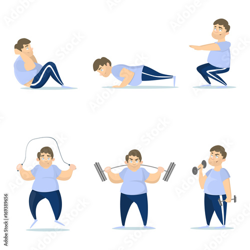 Fat man training.