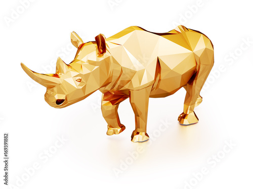 3D illustration of rhinoceros