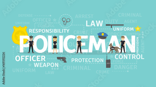 Policeman concept illustration.