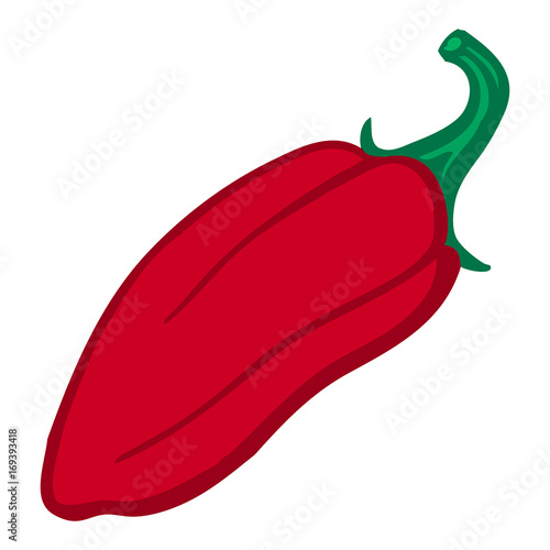 Pepper. Isolated object. Vector Image.
