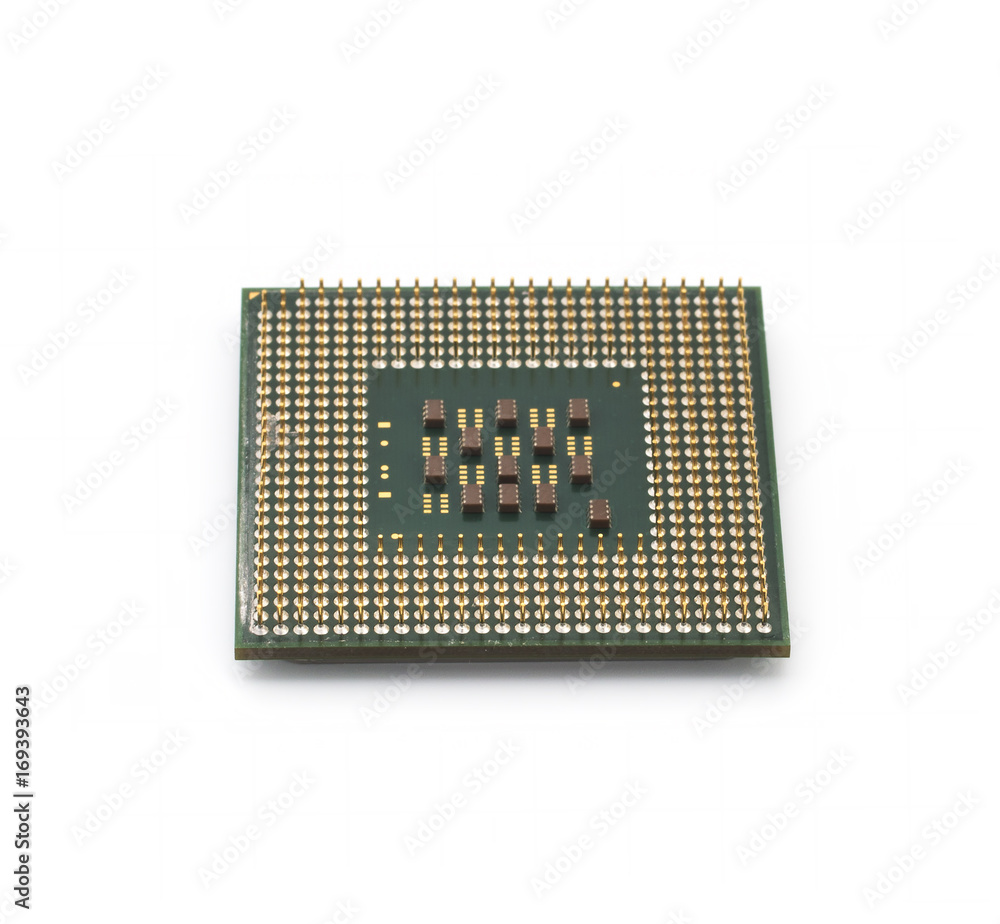 Cpu close up on isolated white background Cpu close up on isolated white background