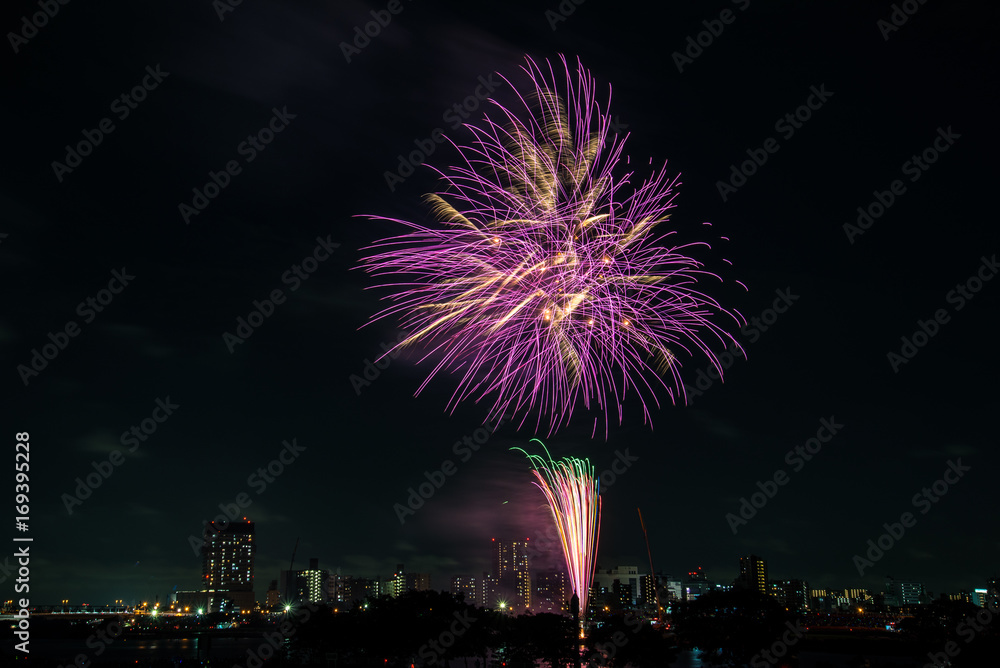 Japanese fireworks - 日本の花火　東京足立区４