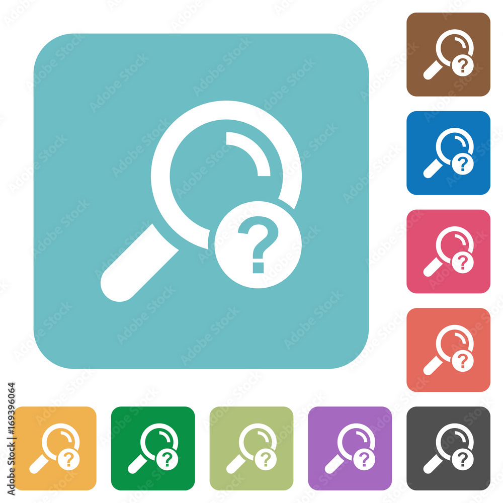 Unknown search rounded square flat icons Unknown search rounded square flat icons