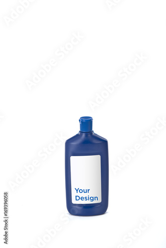 Blue Bleach bottle Mockup on white background