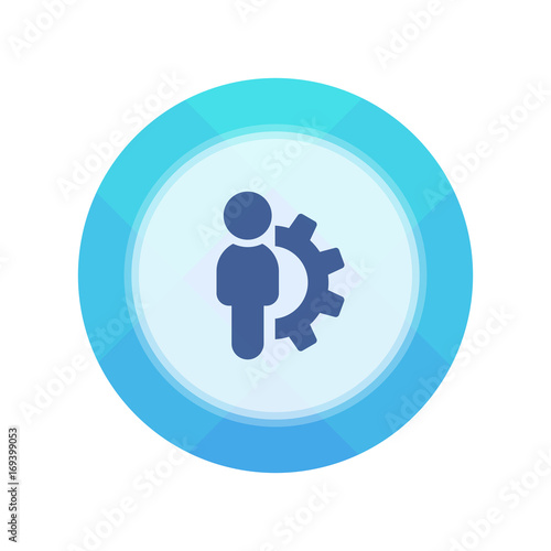 Paper Flat Cirlce Button