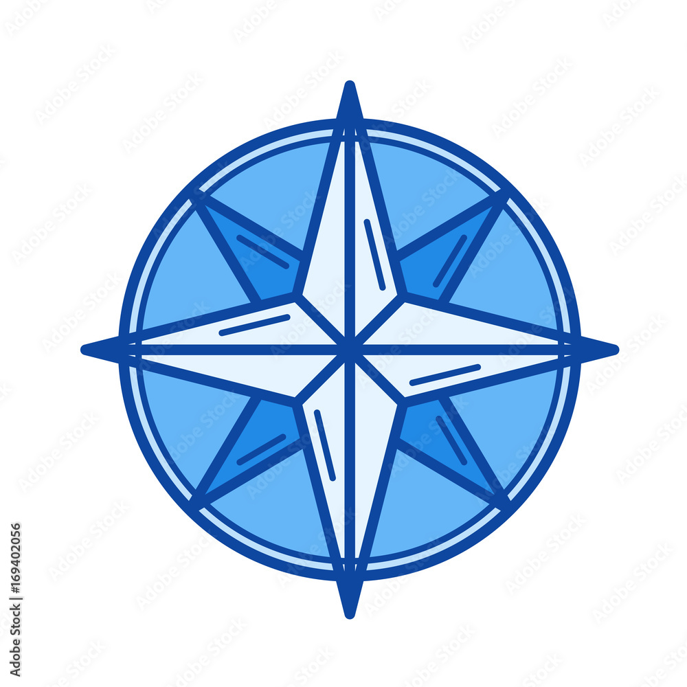 nautical compass vector