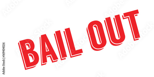 Bail Out rubber stamp. Grunge design with dust scratches. Effects can be easily removed for a clean, crisp look. Color is easily changed.
