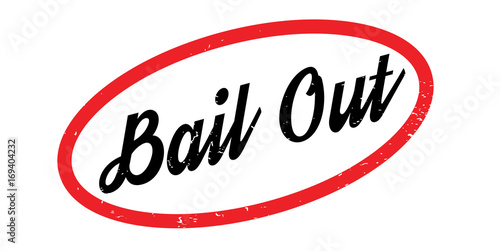 Bail Out rubber stamp. Grunge design with dust scratches. Effects can be easily removed for a clean, crisp look. Color is easily changed.