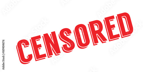 Censored rubber stamp. Grunge design with dust scratches. Effects can be easily removed for a clean, crisp look. Color is easily changed.