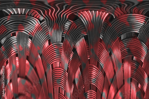 Wallpaper Mural Horizontal metal wire braiding. Steel texture. Background. Template. Torontodigital.ca