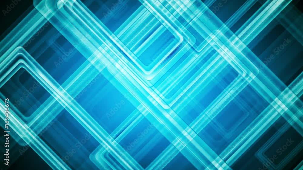 Abstract blue glossy squares tech sci-fi motion design. Video animation HD 1920x1080 Abstract blue glossy squares tech sci-fi motion design. Video animation HD 1920x1080