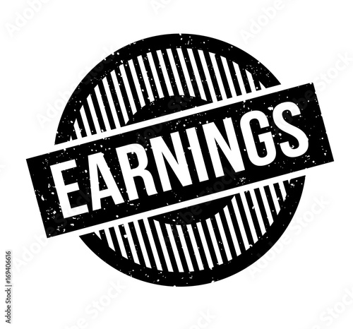 Earnings rubber stamp. Grunge design with dust scratches. Effects can be easily removed for a clean, crisp look. Color is easily changed.