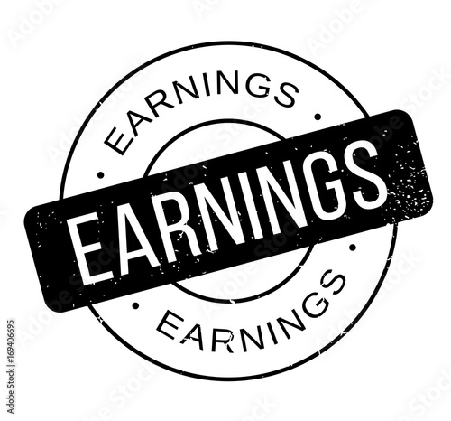Earnings rubber stamp. Grunge design with dust scratches. Effects can be easily removed for a clean, crisp look. Color is easily changed.