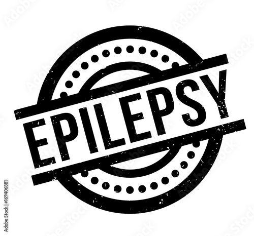 Epilepsy rubber stamp. Grunge design with dust scratches. Effects can be easily removed for a clean, crisp look. Color is easily changed.