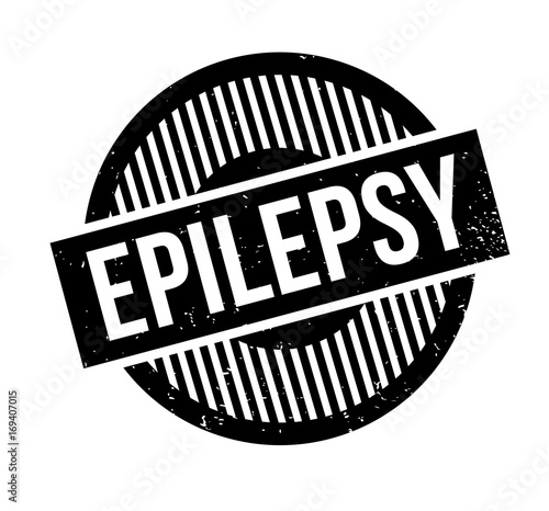 Epilepsy rubber stamp. Grunge design with dust scratches. Effects can be easily removed for a clean, crisp look. Color is easily changed.
