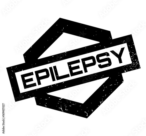 Epilepsy rubber stamp. Grunge design with dust scratches. Effects can be easily removed for a clean, crisp look. Color is easily changed.