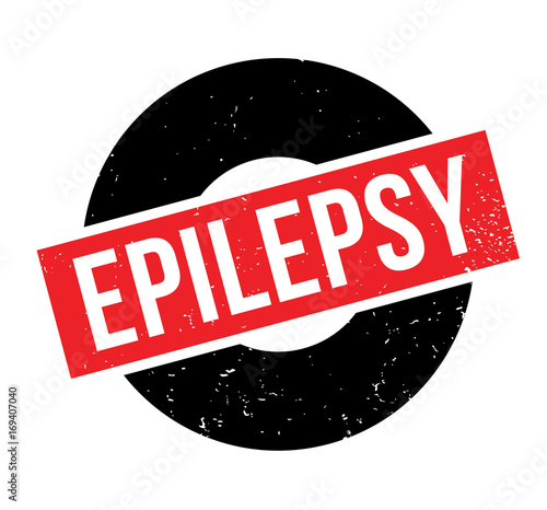 Epilepsy rubber stamp. Grunge design with dust scratches. Effects can be easily removed for a clean, crisp look. Color is easily changed.