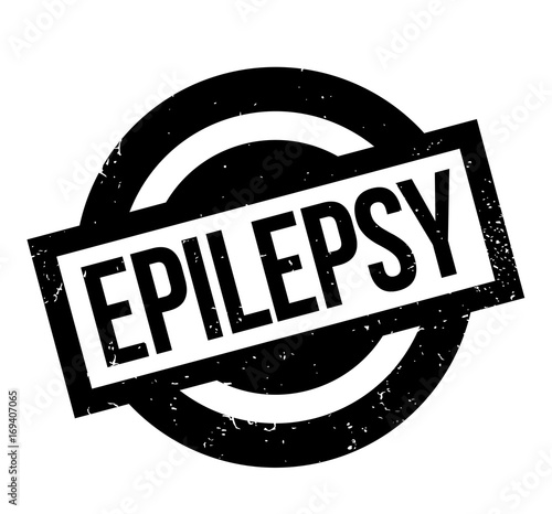 Epilepsy rubber stamp. Grunge design with dust scratches. Effects can be easily removed for a clean, crisp look. Color is easily changed.
