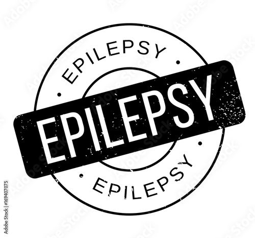 Epilepsy rubber stamp. Grunge design with dust scratches. Effects can be easily removed for a clean, crisp look. Color is easily changed.