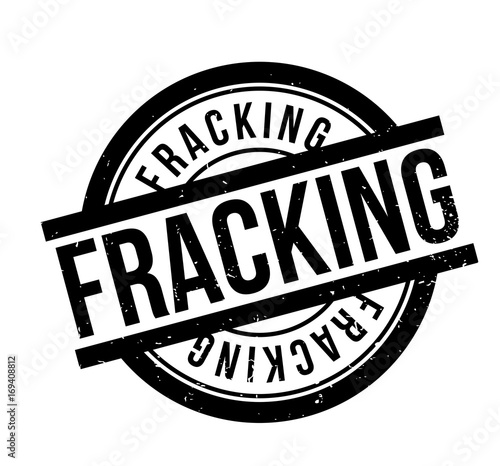 Fracking rubber stamp. Grunge design with dust scratches. Effects can be easily removed for a clean, crisp look. Color is easily changed.