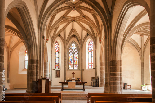 Interior of Saint-Saphorin Church, Lavaux, Switzerland