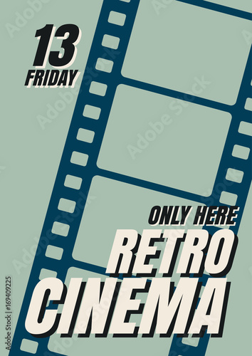 Vector posters of films in retro style.