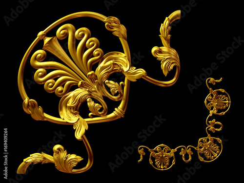 golden, ornamental Segment, 