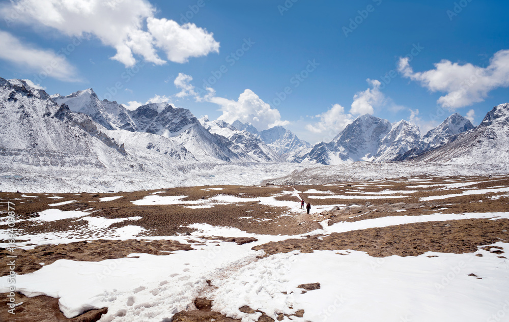 Road to Everest Base Camp - Himalaya mountain landscape in Sagarmatha National Park, Nepal, Himalayas