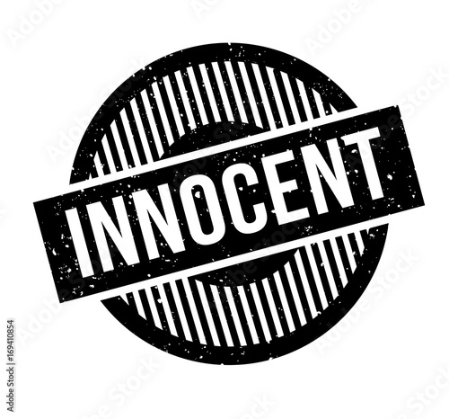 Innocent rubber stamp. Grunge design with dust scratches. Effects can be easily removed for a clean, crisp look. Color is easily changed.