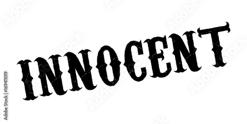Innocent rubber stamp. Grunge design with dust scratches. Effects can be easily removed for a clean, crisp look. Color is easily changed.