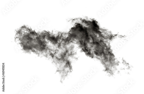 Fototapeta Czarny dym na białym tle