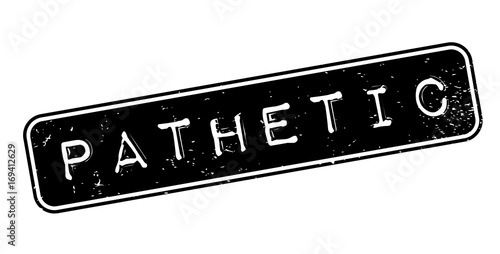 Pathetic rubber stamp. Grunge design with dust scratches. Effects can be easily removed for a clean, crisp look. Color is easily changed.