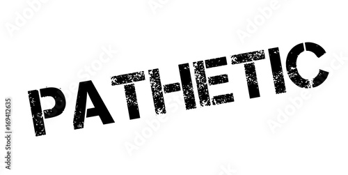 Pathetic rubber stamp. Grunge design with dust scratches. Effects can be easily removed for a clean, crisp look. Color is easily changed.