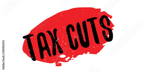 Tax Cuts rubber stamp. Grunge design with dust scratches. Effects can be easily removed for a clean, crisp look. Color is easily changed.