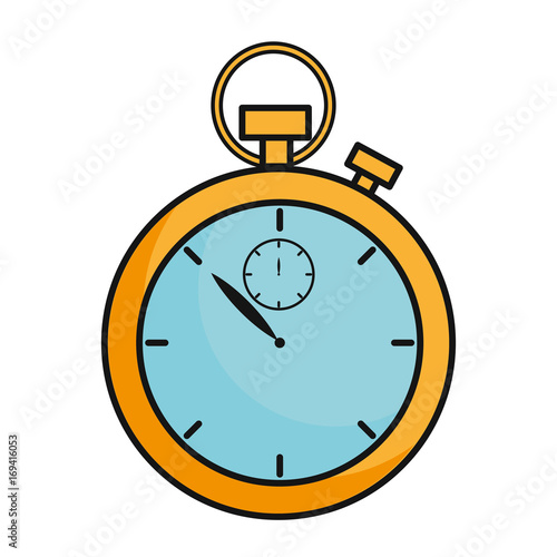 chronometer icon over white background vector illustration
