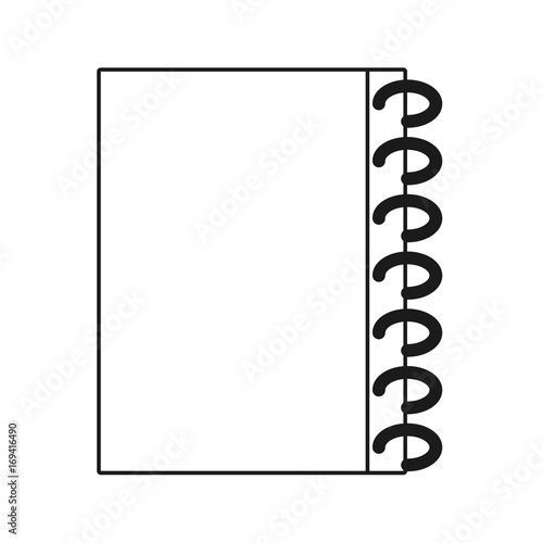 notebook icon over white background vector illustration