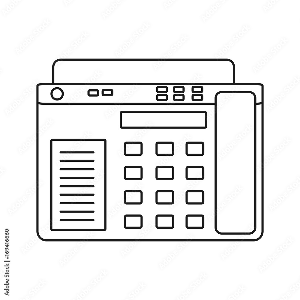 fax machine icon over white background vector illustration fax machine icon over white background vector illustration