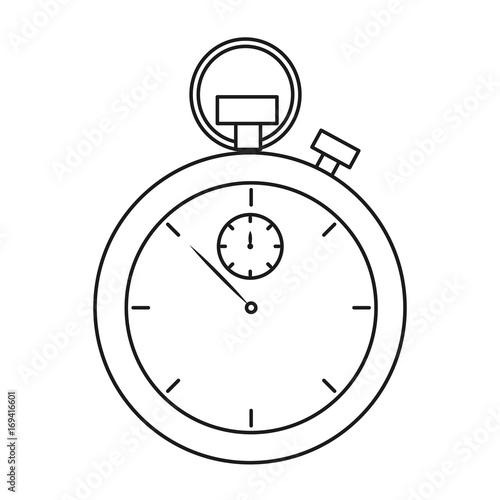 chronometer icon over white background vector illustration
