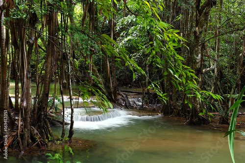 Waterfall in deep forest, Thailand