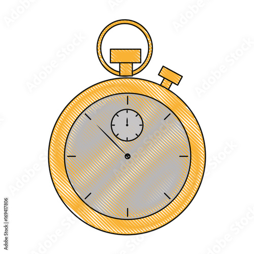 chronometer icon over white background vector illustration