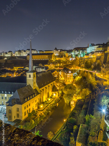 Night Exposure of the Old Quarters and Fortifications, Luxembourg
