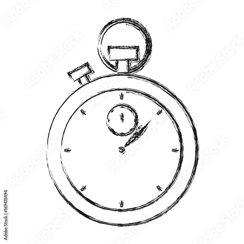 chronometer icon over white background vector illustration
