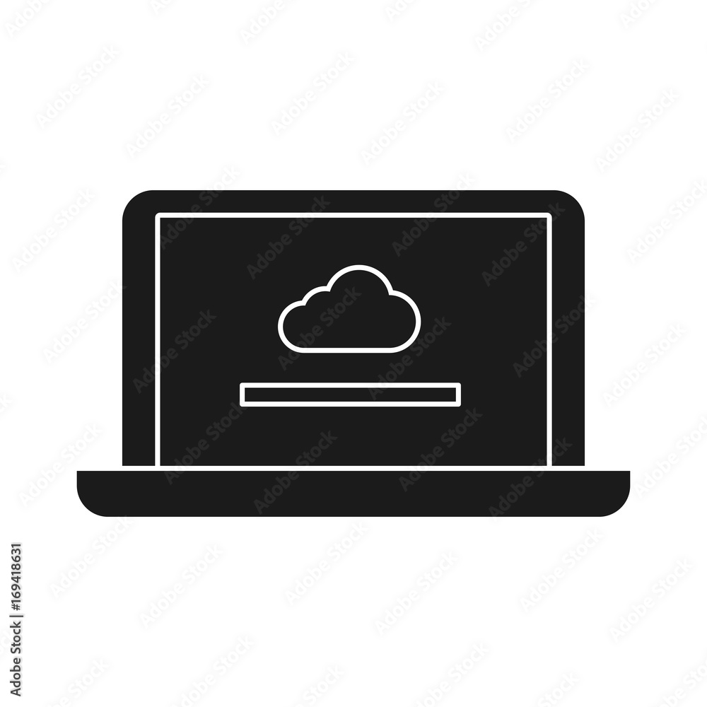 laptop computer icon over white background vector illustration laptop computer icon over white background vector illustration