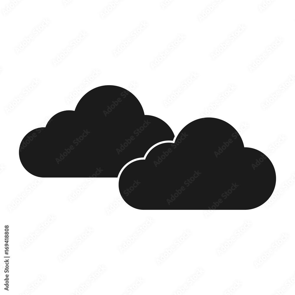 clouds icon over white background vector illustration clouds icon over white background vector illustration