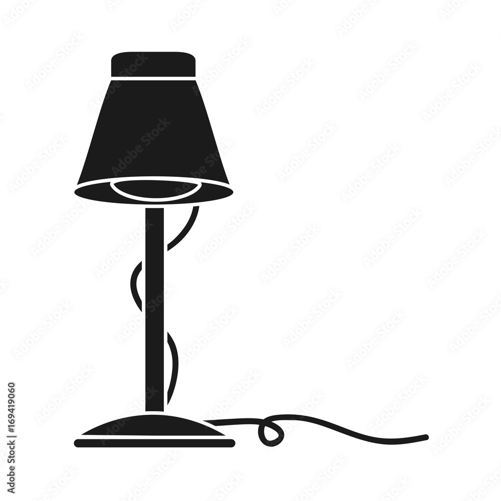desk lamp icon over white background vector illustration desk lamp icon over white background vector illustration