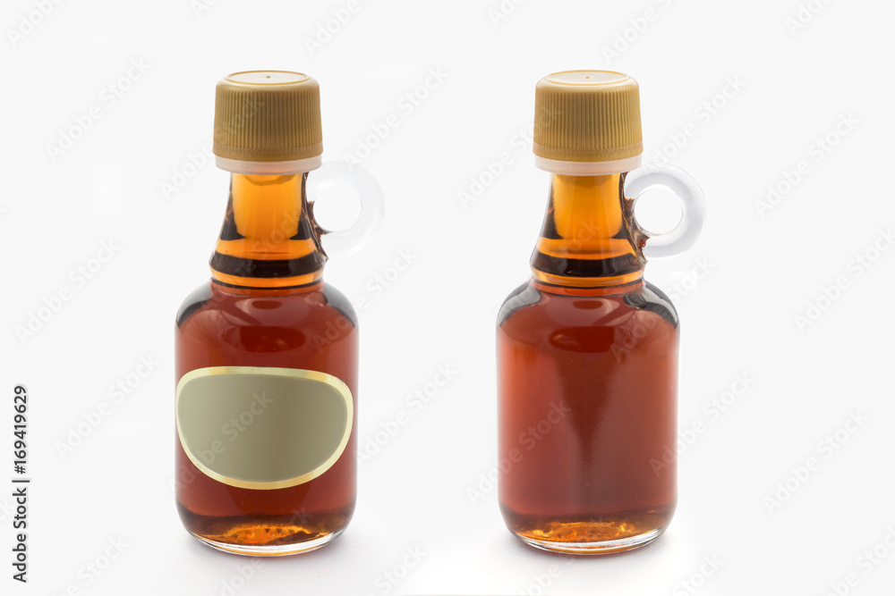 Small bottle with drink, two side Small bottle with drink, two side