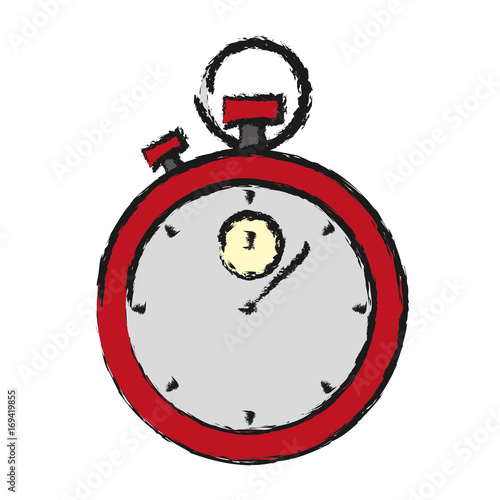 chronometer icon over white background vector illustration
