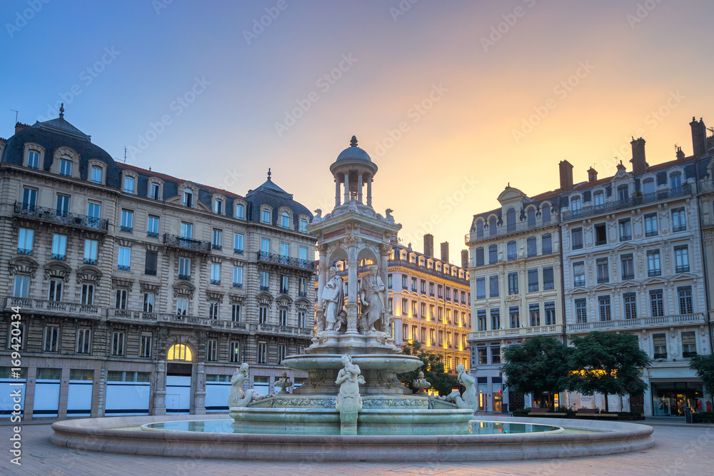 Sunrise at Place des Jacobins, Lyon
