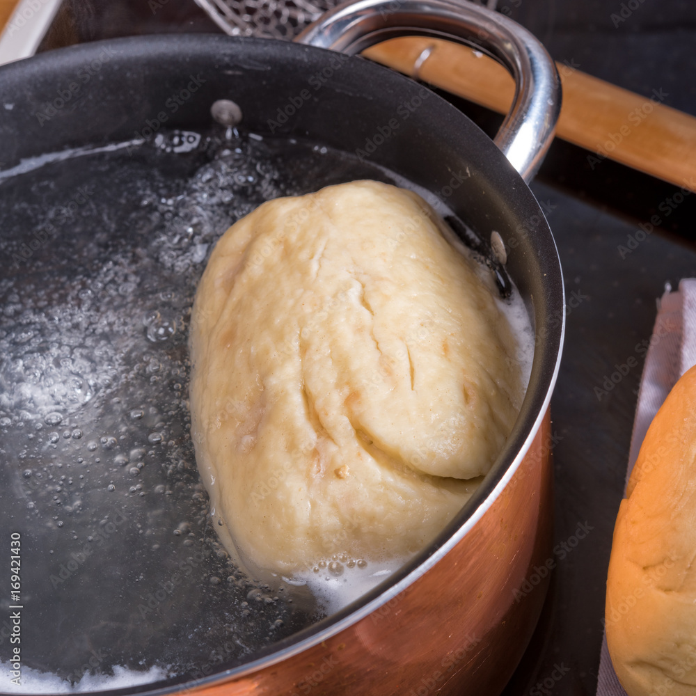 original Bohemian dumplings preparation. original Bohemian dumplings preparation.