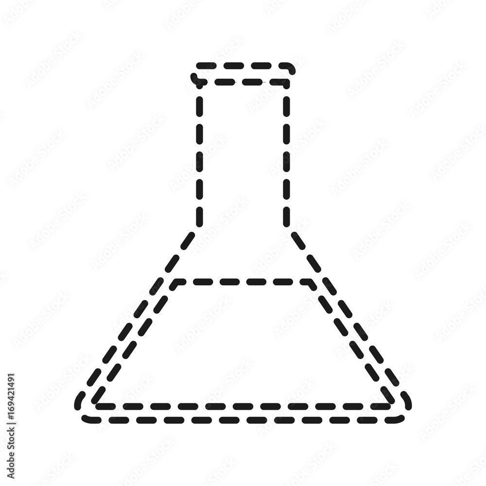 chemical flask icon over white background vector illustration